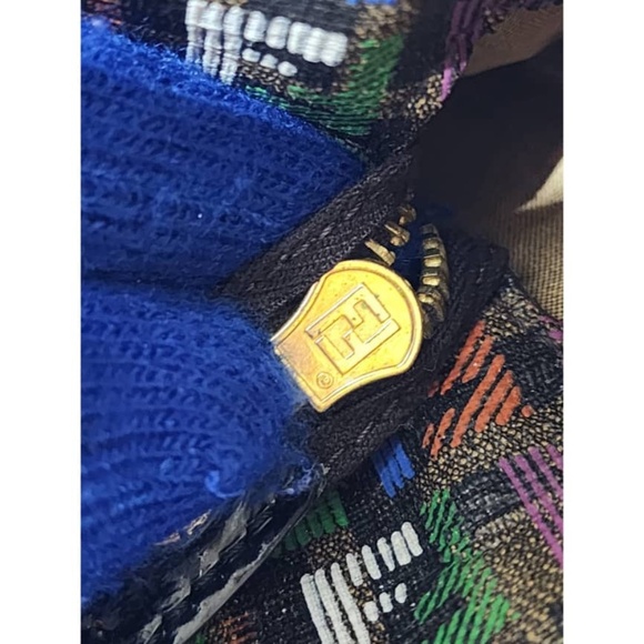 Authentic Fendi Multicolored Zucca Coated Canvas Large Roll Tote Bag - Picture 7 of 15